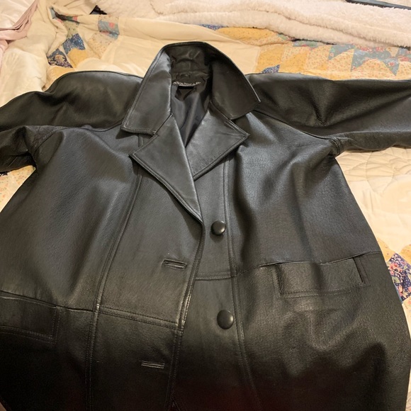 Leather coat size L - Picture 6 of 9